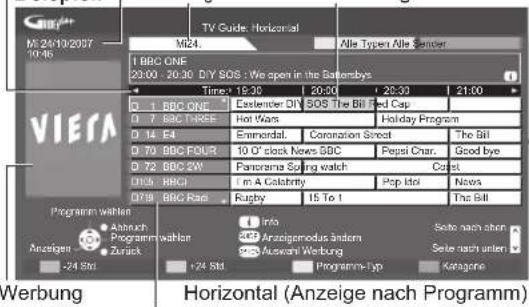 PANASONIC TX-L19X10E - Rufen Sie den Programmassistenten auf. - 2