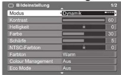 PANASONIC TX-L19X10E - Wählen Sie den gewünschten Eintrag. - 1