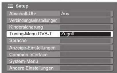 PANASONIC TX-L19X10E - Wählen Sie „Tuning-Menü DVB-T“. - 1