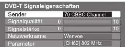 PANASONIC TX-L19X10E - DVB-Signal überprüfen Signaleigenschaften - 2