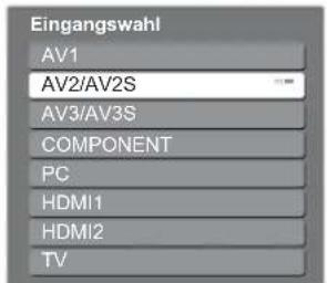 PANASONIC TX-26LMD70FA - Wählen Sie den Eingang, an den das Zusatzgerät angeschlossen ist. - 1