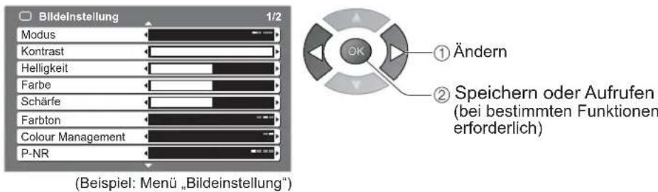 PANASONIC TX-26LMD70FA - Nehmen Sie die gewünschte Einstellung oder Auswahl vor. - 1