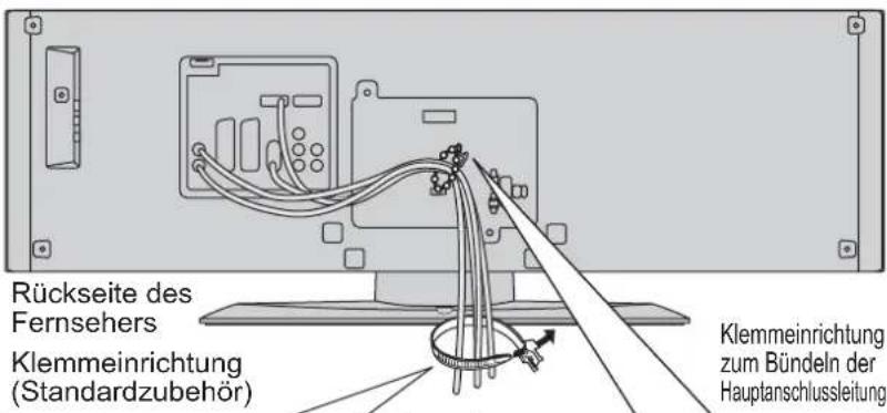 PANASONIC TX-26LMD70FA - Gebrauch der Kabelklemmen - 1