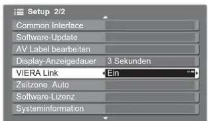 PANASONIC TX-26LMD70FA - Wählen Sie „VIERA Link“ aus. - 1