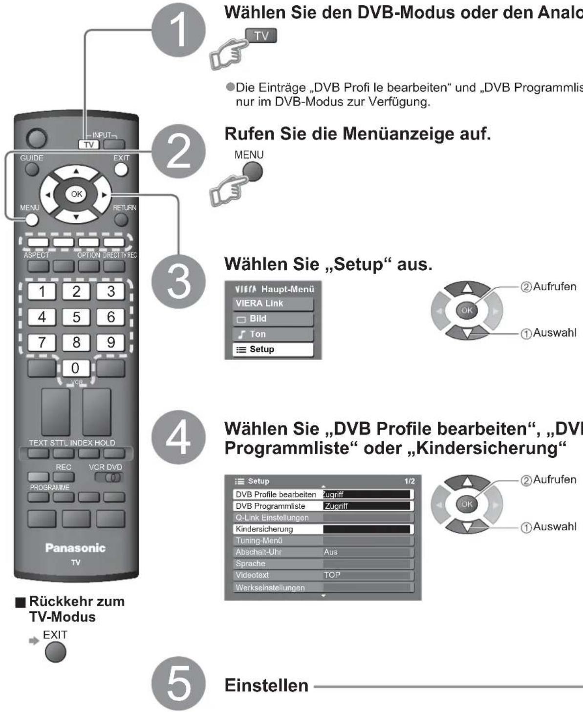 PANASONIC TX-26LMD70FA - Bearbeiten von Kanälen - 1