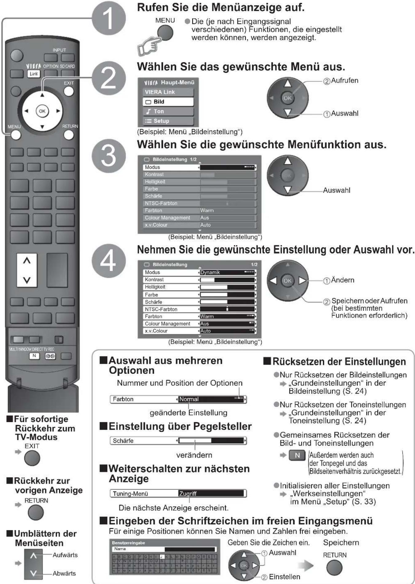 PANASONIC TH-D42PN83 - Gebrauch der Menüfunktionen - 1