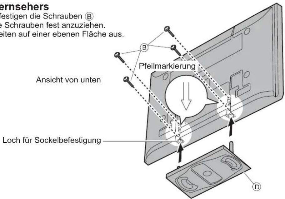 PANASONIC TH-D42PN83 - ■Befestigen des Fernsehers - 1