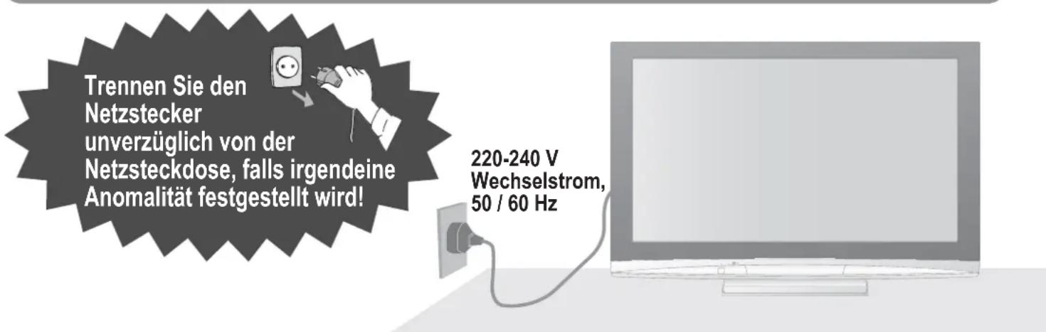 PANASONIC TH-D42PN83 - Handhabung von Netzstecker und Netzkabel - 1