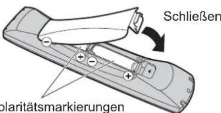 PANASONIC TH-D42PN83 - Einlegen / Entfernen der Batterien der Fernbedienung - 2