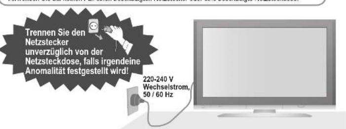 PANASONIC TH-50PV70 - Handhabung von Netzstecker und Netzkabel - 1