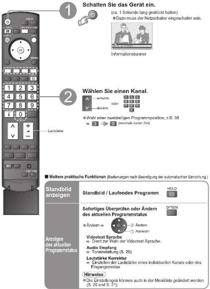 PANASONIC TH-50PV70 - Betrachten von Fernsehprogrammen - 1