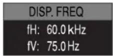 PANASONIC TX-15TA1C - DISP. FREQ.(Eingangssynchronsignal) - 1