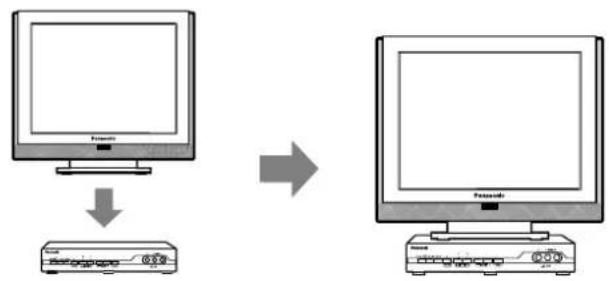 PANASONIC TX-15TA1C - Verwenden des Monitors auf dem Tuner - 1