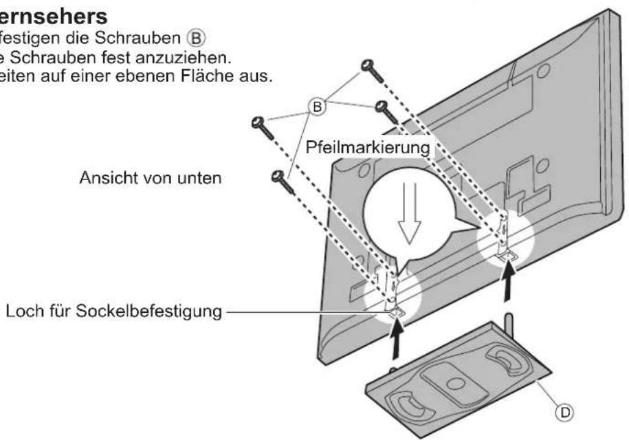 PANASONIC TH-42PZ82EA - ■Befestigen des Fernsehers - 1