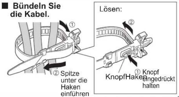 PANASONIC TH-42PZ82EA - Gebrauch der Kabelklemmen - 3