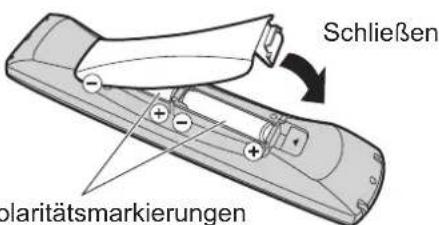 PANASONIC TH-42PZ82EA - Einlegen / Entfernen der Batterien der Fernbedienung - 2