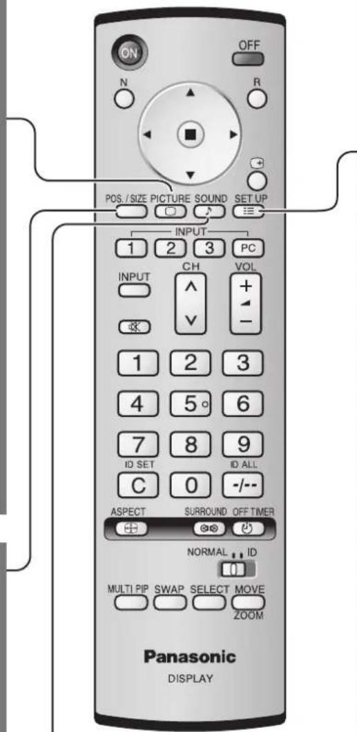 PANASONIC TH-42PWD8 - Menü-Anzeige auf dem Bildschirm - 8