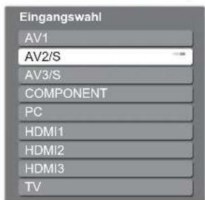 PANASONIC TH-42PV80 - Zeigen Sie das Eingangswahl-Menü an. - 2