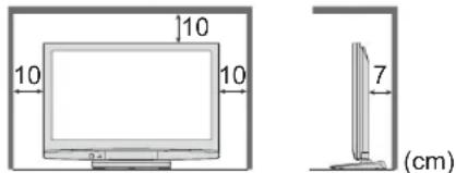 PANASONIC TH-42PV80 - ■ Für einen zur Wärmeabfuhr ausreichenden Freiraum im Umfeld des Gerätes sorgen - 1