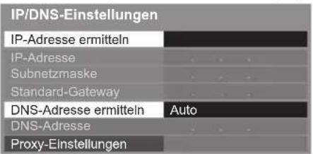 PANASONIC TX-P50XT50 - [IP-Adresse ermitteln] / [DNS-Adresse ermitteln] - 1