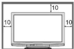 PANASONIC TX-P46U20E - Für einen zur Wärmeabfuhr ausreichenden Freiraum im Umfeld des Gerätes sorgen - 1