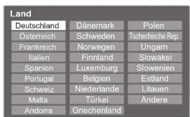 PANASONIC TX-P46U20E - Wählen Sie Ihr Land aus. - 1
