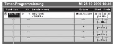 PANASONIC TX-P46U20E - Wählen Sie die Funktion aus (Erinnerung oder Ext. Rec.) - 1