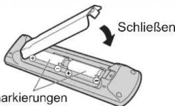 PANASONIC TX-P46U20E - Einlegen / Entfernen der Batterien der Fernbedienung - 2