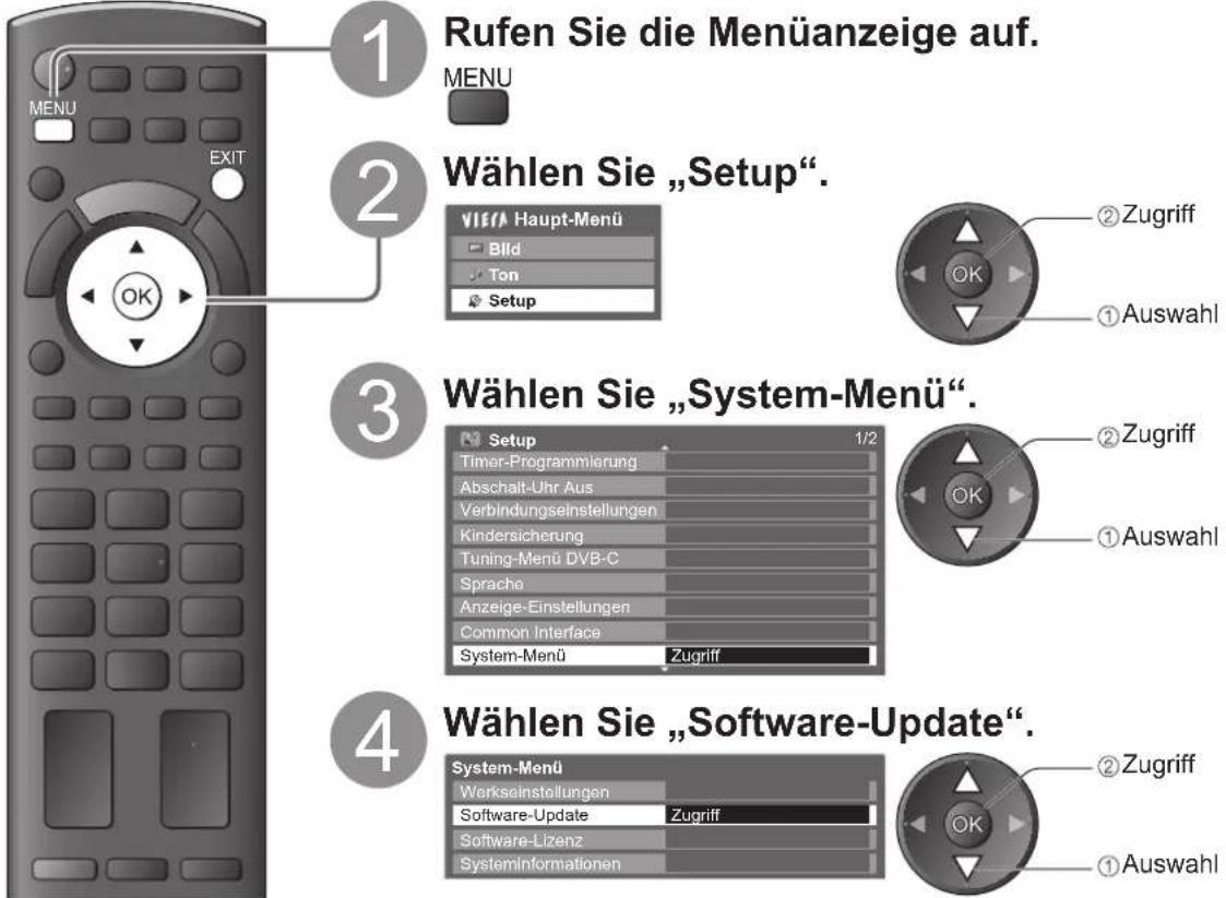 PANASONIC TX-P46U20E - Aktualisieren der Software des Fernsehers - 3