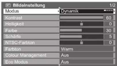 PANASONIC TX-P46U20E - Wählen Sie den gewünschten Eintrag. - 1