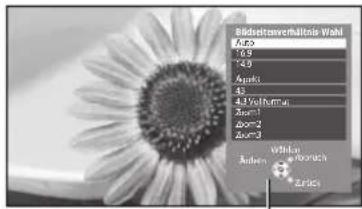 PANASONIC TX-P46ST30E - Rufen Sie die Bildseitenverhältnis-Wahlliste auf. - 2