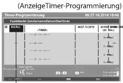 PANASONIC TX-P46ST30E - Wählen Sie die Funktion ([Ext. Rec.] oder [Erinnerung]) - 1