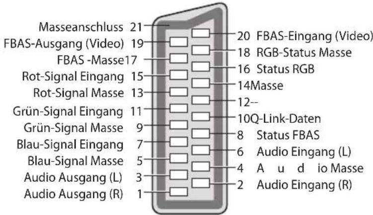 PANASONIC TX-P46ST30E - AV1 SCART-Anschluss (RGB, VIDEO, Q-Link) - 1