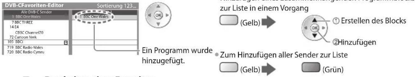 PANASONIC TX-P46ST30E - Auflisten der DVB-Favoriten-Programme [Favoriten bearbeiten] - 6