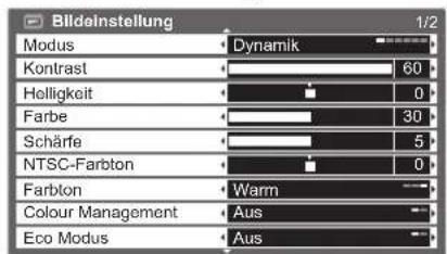 PANASONIC TX-P46S20E - Nehmen Sie gewünschte Einstellung oder Auswahl vor. - 1