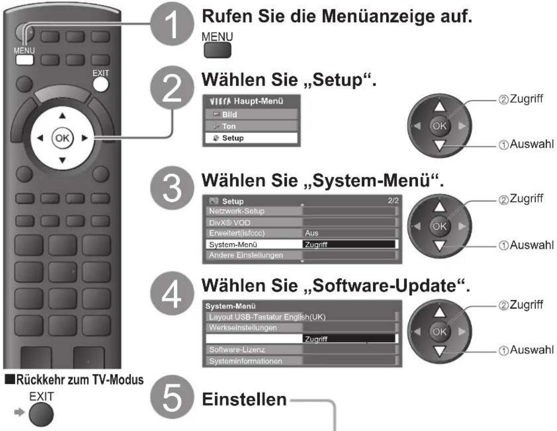 PANASONIC TX-P46S20E - Aktualisieren der Software des Fernsehers - 4