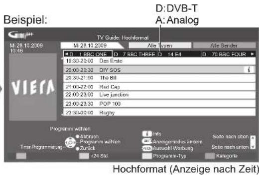 PANASONIC TX-P46S20E - Rufen Sie den Programmassistenten auf. - 3