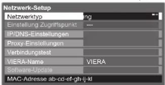 PANASONIC TX-P46S20E - Netzwerkeinstellungen für die LAN-Kabelverbindung - 1