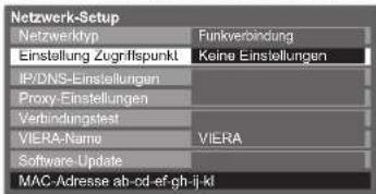 PANASONIC TX-P46S20E - Netzwerkeinstellungen für die Wireless-LAN-Verbindung - 3