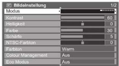 PANASONIC TX-P46S20E - Wählen Sie den gewünschten Eintrag. - 1
