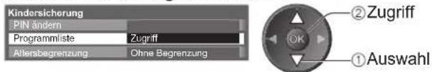 PANASONIC TX-P46S20E - Sperren von Programmplätzen Kindersicherung - 2