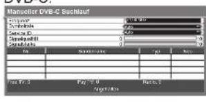 PANASONIC TX-P46S20E - Manuelles Einstellen des DVB-Programms Manueller Suchlauf - 1