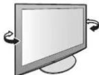 PANASONIC TX-P46S20E - Einstellen des Bildschirms auf den gewünschten Winkel - 1