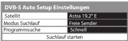 PANASONIC TX-P46GT30Y - Stellen Sie den gewünschten Satelliten, Suchlaufmodus und Programmsuch-Modus ein. - 1