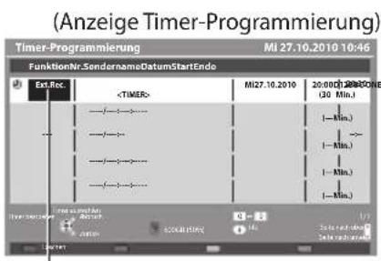 PANASONIC TX-P46GT30Y - Wählen Sie die Funktion ([Ext. Rec.], [USB HDD-Rec.] oder [Erinnerung]) - 1