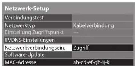 PANASONIC TX-P46GT30Y - Auswahl [Netzwerkverbindungseinstellungen] - 1