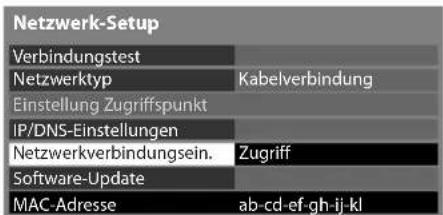 PANASONIC TX-P42VT30E - Auswahl [Netzwerkverbindungseinstellungen] - 1