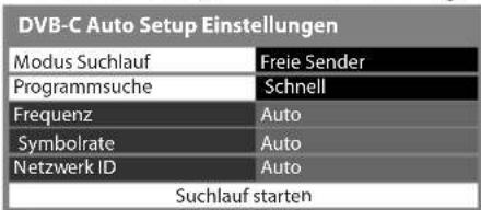 PANASONIC TX-P42VT30E - Nehmen Sie die gewünschten Einstellungen für die Auto Setup Einrichtung vor. - 1