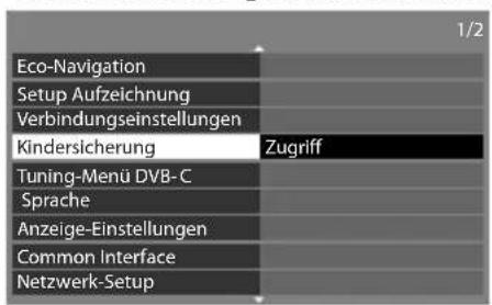 PANASONIC TX-P42VT30E - Wählen Sie [Kindersicherung] - 1