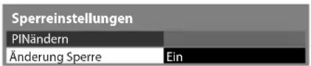 PANASONIC TX-P42VT30E - Wählen Sie [Änderung Sperre] und stellen die Option auf [Ein] - 1